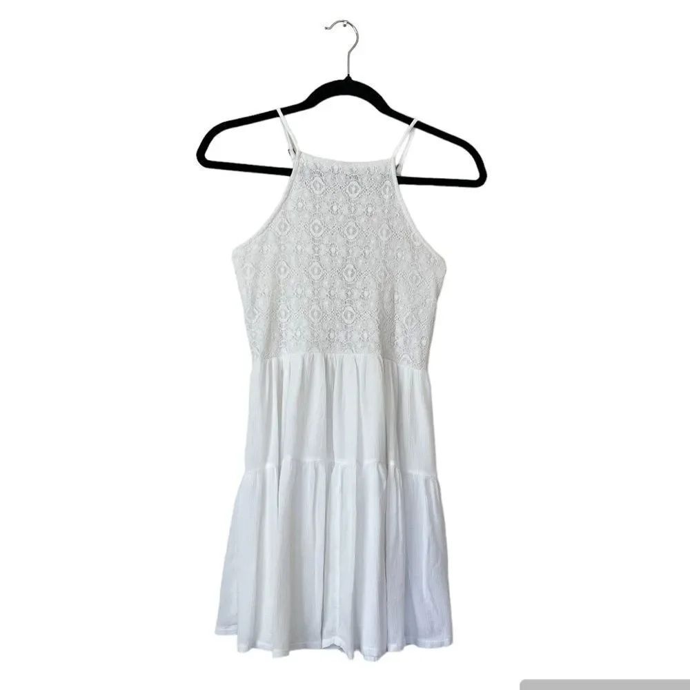 Abercrombie & Fitch Halter Lace-up Back Tiered Fit and Flare Mini Dress Size XS